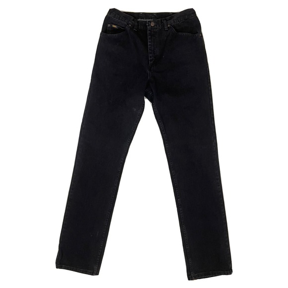 Lee Other - VTG Lee MR Jeans Men 30x35 34x36 Tag Black Thick Denim Straight Zip Made in USA